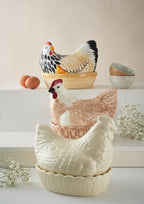 Mason Cash Rise & Shine Egg Nest | Rustic Farmyard-Style Kitchen Tidy & Egg Storage | Chip-Resistant Dolomite | Decorative Hen Design