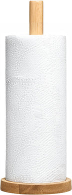 Housewares Eco-friendly Kitchen Roll Holder Rubberwood Toilet Roll Holder Sturdy Base Antifungal Paper Towel Holder for Kitchen Toilet Home