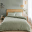 Seersucker King Duvet Cover Set with Pillowcases Sage Green