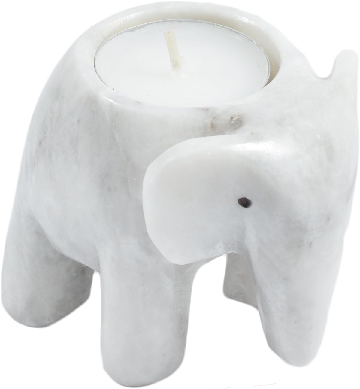 Marble Elephant Tea Light Candle Holder Collection - Monochrome Collection
