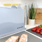Blackmoor Grey Chopping Board Set of 4 / Versatile and Durable Chopping Boards for Kitchen/Cutting Meat, Fish, Vegetables, Hot Foods and More/Dishwasher Safe