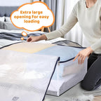 4 Pack Clear Storage Bags with Zip, 75L Moving Bags Clothes Storage Bags Moving Totes Packing Bags for Moving Clothes Bedding Duvet Pillow Blanket Toys Storage Wrapping Paper Storage