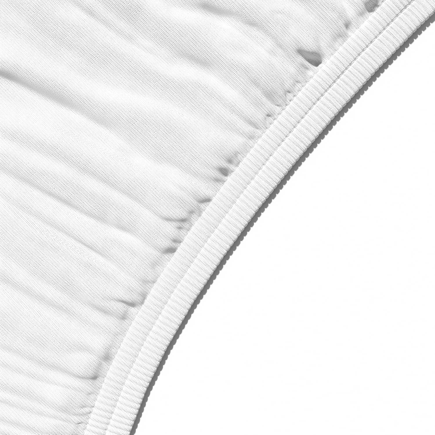 Bedding Jersey Cotton Small Single Fitted Sheet with 12 inch (30 cm) Deep Pocket, 80 x 200 cm, White