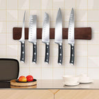 Magnetic Knife Strips, Magnetic Knife Holder for Wall, Acacia Wood Knife Magnetic Strip Use as Knife Bar, Knife Holder for Kitchen Utensil Organizer, 40cm/16in