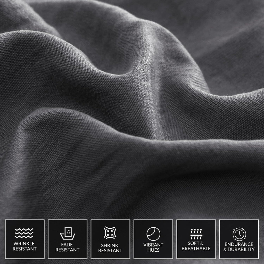 Single Duvet Cover Set Pack Of 4 - Pre-Washed Microfibre Bedding Set for Added Softness & Comfort - Lightweight Premium Quilt Cover Set for All Seasons With Zipper Closure