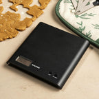 Arc Kitchen Scale – Digital Food Weighing Scales For Precise Cooking/Baking, Slim Platform for Compact Storage, Add & Weigh/Tare Function, 3kg Capacity, Battery Included, Black