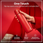 ION8 Vacuum Insulated Steel Water Bottle, 500 ml/17 oz, Leak Proof, Easy to Open, Secure Lock, Dishwasher Safe, Fits Cup Holders, Carry Handle, Scratch Resistant, Metal Water Bottle