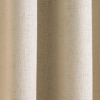 Vogue Cream 66 x 72 inch (168x183cm) Eyelet Thermal Noise Reducing Dim Out Curtains for Bedroom and Living Room