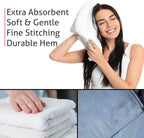 Bathroom and Kitchen 2 Pc Hand Towels Pack - 500 GSM Natural 100% Egyptian Cotton -Quick Dry and Absorbent - Fast Drying Soft and Luxurious Bath Hand Towel Set (Grey, 50x80 CM)