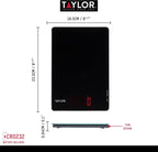 Pro Digital Ultra Thin Kitchen Food Scales, Compact Slimline Professional Standard with Tare Feature and Precision Accuracy, Black Glass, Weighs 5 kg Capacity