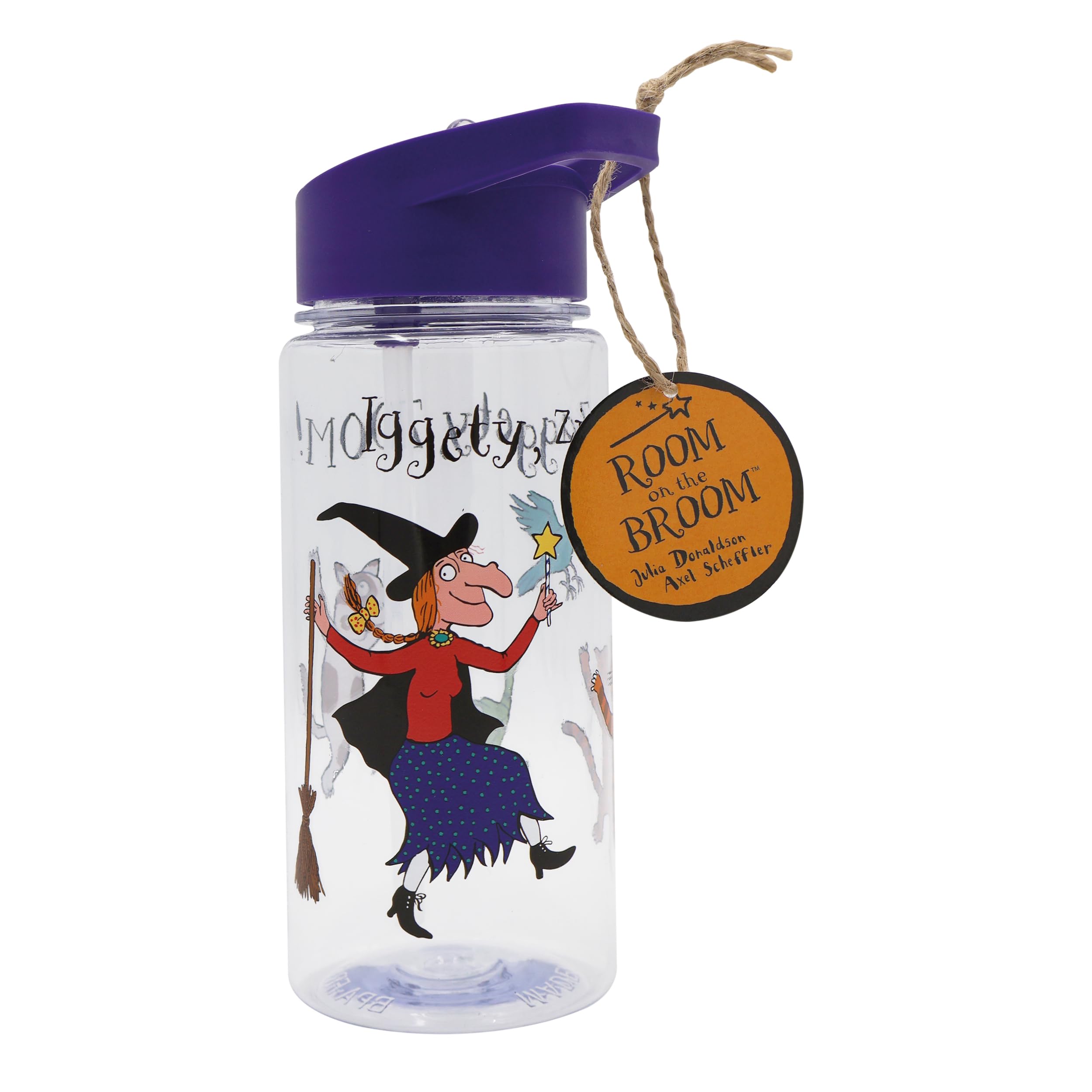 Children’s Water Bottle Room on the Broom Design - 500ml and BPA Free - Perfect for Young Children, Purple Main image