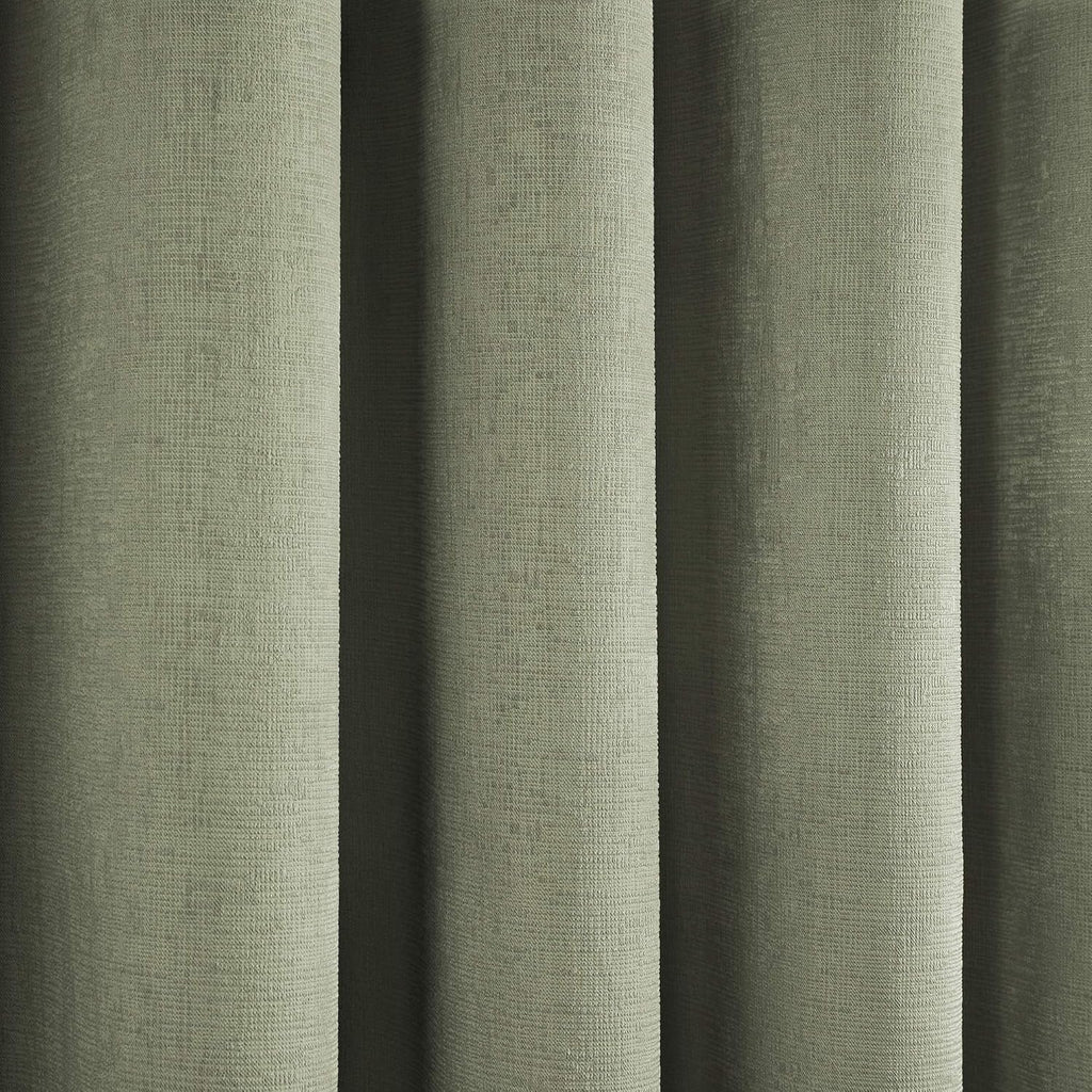 Green Curtains W46 x L90 (117 x 228cm) for Living Room & Bedroom, Eyelet, Thermal, Insulated Curtains, Ring Top, 2 Panels, Sage Green