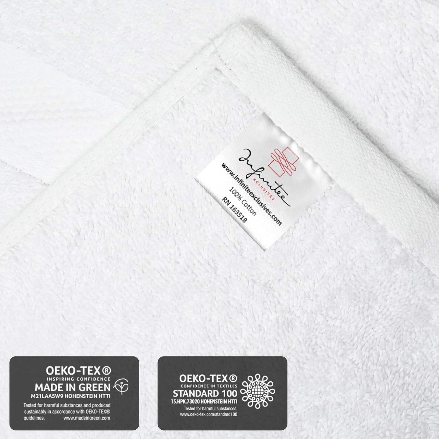 12 Pack Face Cloths |30x30 cm| 100% Cotton Wash Cloths - Ultra Soft & Highly Absorbent Fingertip Towels for Spa, Gym, Hotel & Bathroom |Brilliant White|