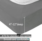 Alyvia Spring Box Spring Cover Full Size - Jersey Knit & Stretchy Wrap Around 4 Sides Bed Skirt for Hotel & Home - Full/Full XL, Light Gray