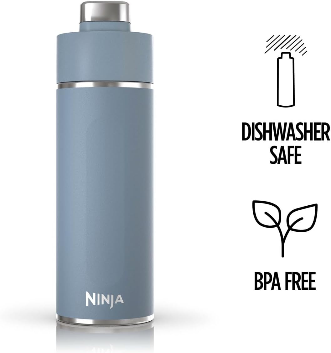 Thirsti Water Bottle and Flask 700 ML With Leak-Proof Lid, Designed For Carbonated, Hot & Cold Drinks, Ideal For Travel & Sports, Triple Insulated, Stainless Steel Bottle, Blue, DW2401EUUKBL