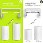 Paper Towel Holder Under Cabinet or Wall Mount ONE HAND Operation Tension Arm Kitchen Roll Holder (White, for 18-23cm/7-9inches roll)