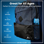 Water Bottle, 500 ml/18 oz, Leak Proof, Easy to Open, Secure Lock, Dishwasher Safe, BPA Free, Hygienic Flip Cover, Carry Handle, Fits Cup Holders, Easy Clean, Carbon Neutral, Blue