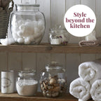 Universal Jar Push-Top Lid 2 Litre Glass Food Container with Silicone Seal Kitchen Pantry Storage for Dry Food Biscuits Sweets and Treats