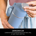 Thirsti Water Bottle and Flask 700 ML With Leak-Proof Lid, Designed For Carbonated, Hot & Cold Drinks, Ideal For Travel & Sports, Triple Insulated, Stainless Steel Bottle, Blue, DW2401EUUKBL