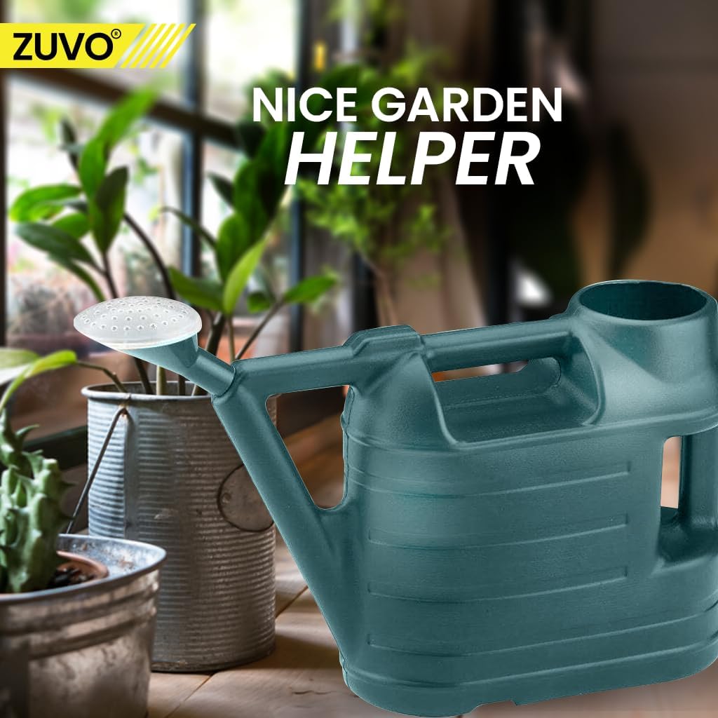 Watering Can Outdoor 6.5 L - Perfect Gardening Tool for Watering Plants - Light Weight Watering Cans - Green - Zuvo