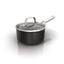 ZEROSTICK Essentials Cookware 18cm Saucepan with Glass Lid, Non-Stick, Long Lasting Forged Aluminium Saucepan, Induction Compatible, Oven Safe to 260°C, Black C10218UK