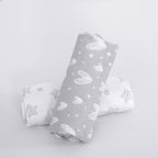 Nursing Pillow Covers (COVERS ONLY) 2 Pack, Stretchy 100% Jersey Cotton Soft Breastfeeding Pillowcases,Fits For Chicco Boppy and Widgey Nursing Pillow, White & Grey