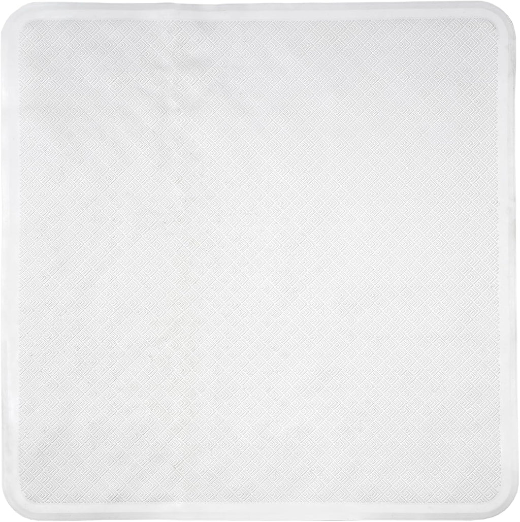Rubagrip Square Shower Mat - Secure Grip Suction Cups for a Non Slip Shower Mat with Anti Mould and Anti-Bacterial Additive Made From Natural Rubber, 53x53cm