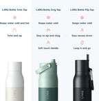 Bottle Twist Top 25oz - Insulated Stainless Steel Water Bottle | BPA Free | Reusable Water Bottle for Camping, Office, and Travel | Keep Drinks Cold and Hot, Granite White