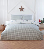 Rapport home Christmas Gonks Duvet Cover Set King - Festive Microfibre Bedding with Reversible Design, Soft & Easy Care for Winter Holiday Decor