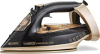 T22021GLD Ceraglide Steam Iron with Fast Heat-Up, Long Power Cord, 3100W, Black and Gold