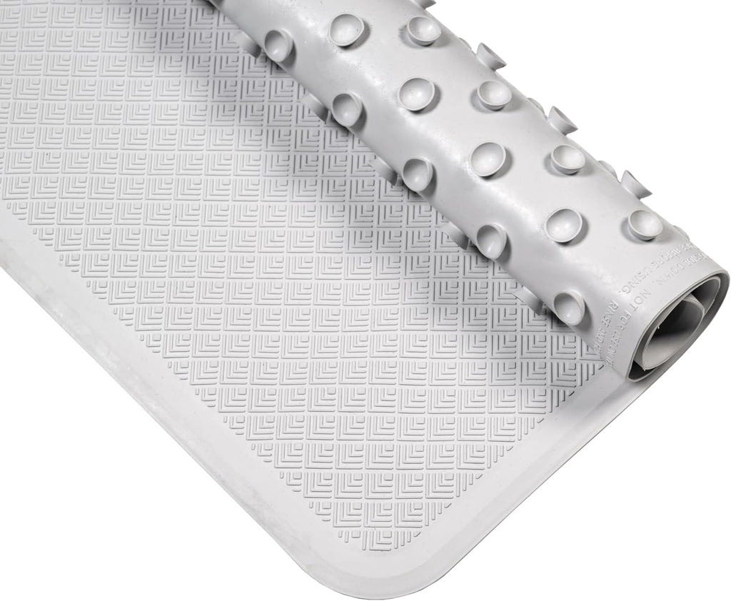 Rubagrip Square Shower Mat - Secure Grip Suction Cups for a Non Slip Shower Mat with Anti Mould and Anti-Bacterial Additive Made From Natural Rubber, 53x53cm