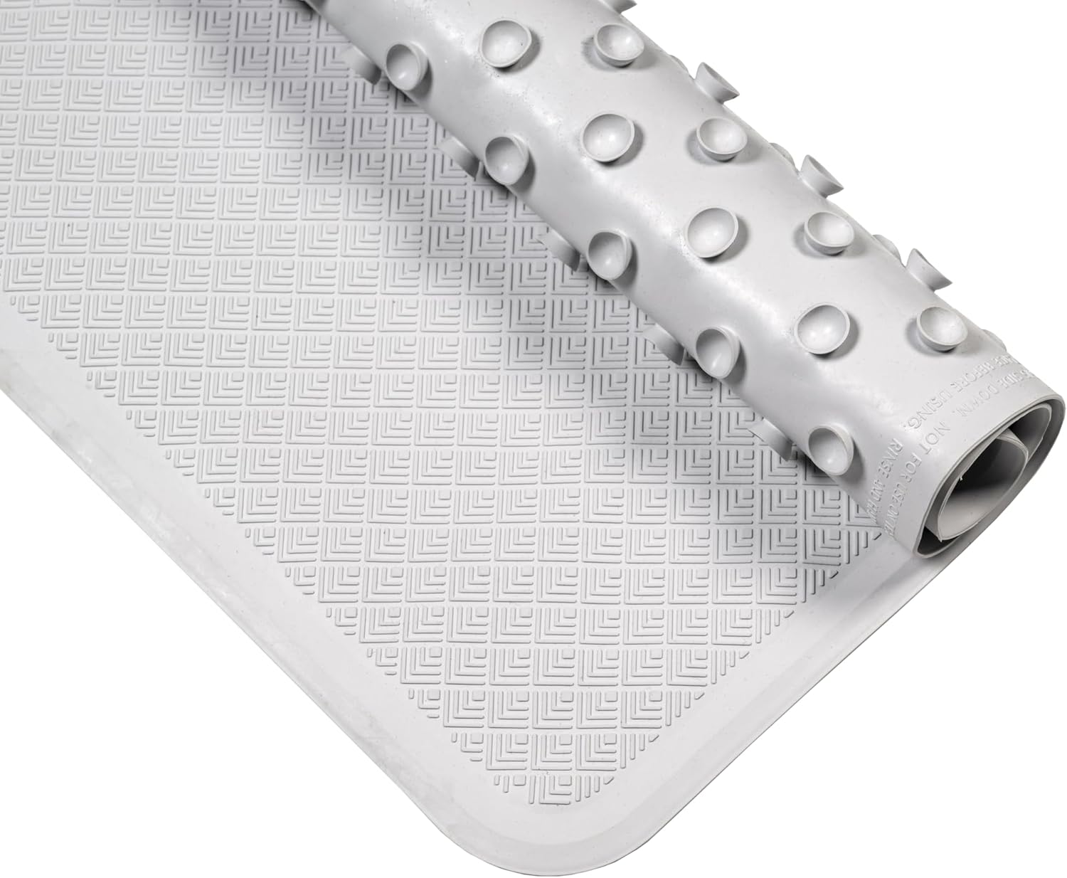 Rubagrip Square Shower Mat - Secure Grip Suction Cups for a Non Slip Shower Mat with Anti Mould and Anti-Bacterial Additive Made From Natural Rubber, 53x53cm