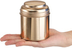 6 Pack Tea Tins Canister with Airtight Double Lids, Mini Tea Storage Containers Round Tin Can Box for Storage Tea Coffee Sugar Loose Leaf DIY Candles, 50g