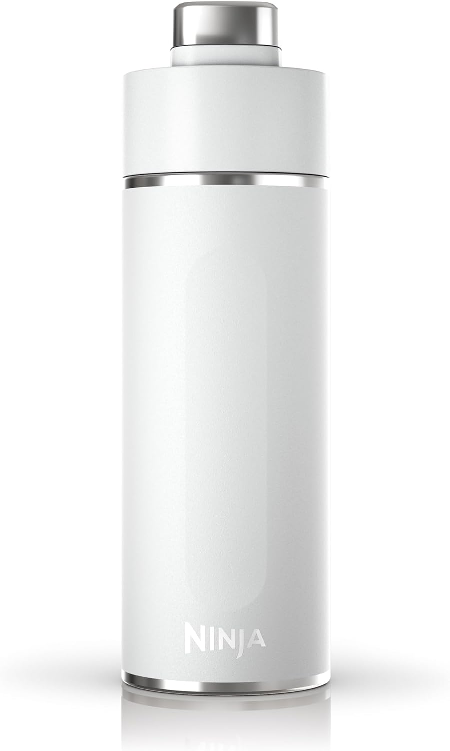 Ninja Thirsti Water Bottle and Flask 700 ML With Leak-Proof Lid, Designed For Carbonated, Hot & Cold Drinks, Ideal For Travel & Sports, Triple Insulated, Stainless Steel Bottle, White, DW2401EUUKWH Main image