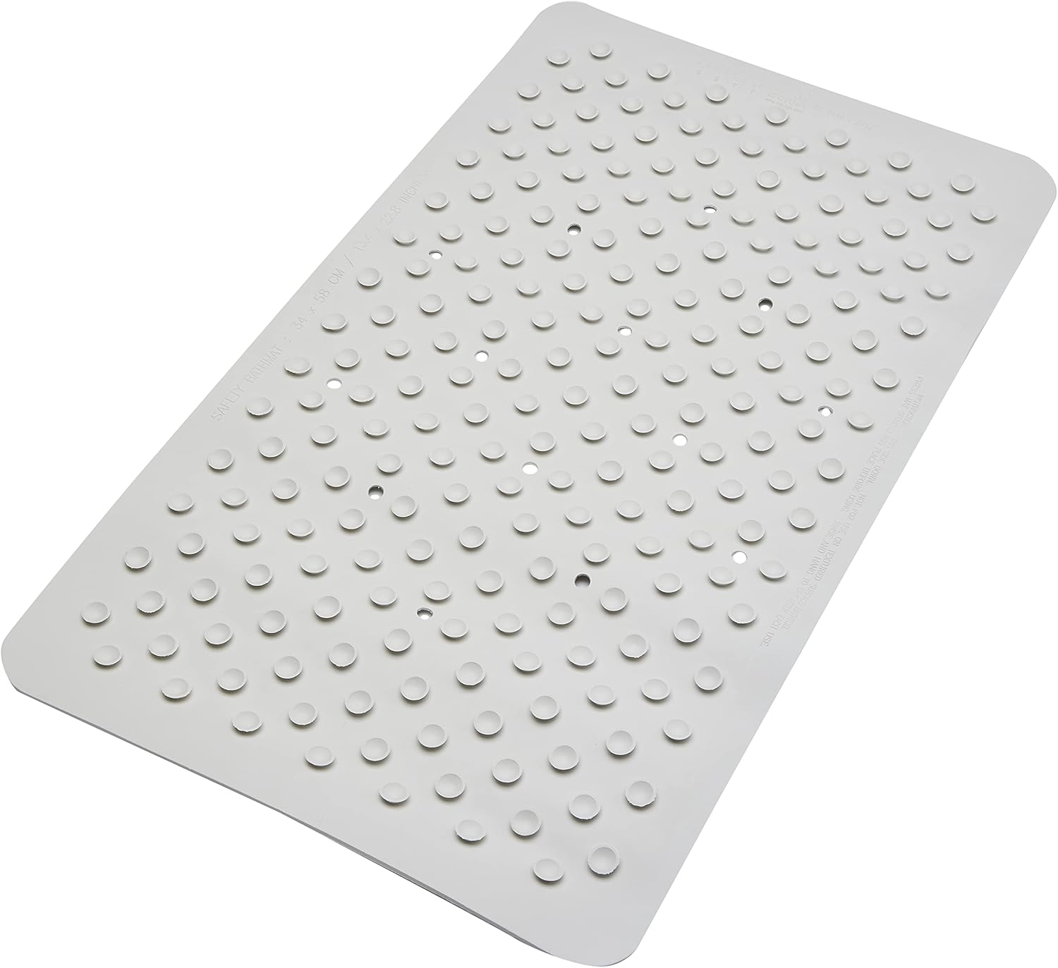 Rubagrip Bath Mat Non Slip Anti Mould for Inside Bath - Slip Resistant with Secure Grip Suction Cups, Easy to Clean, Made from Natural Rubber, Anti-Bacterial Hygiene 'N' Clean (58 x 34cm)
