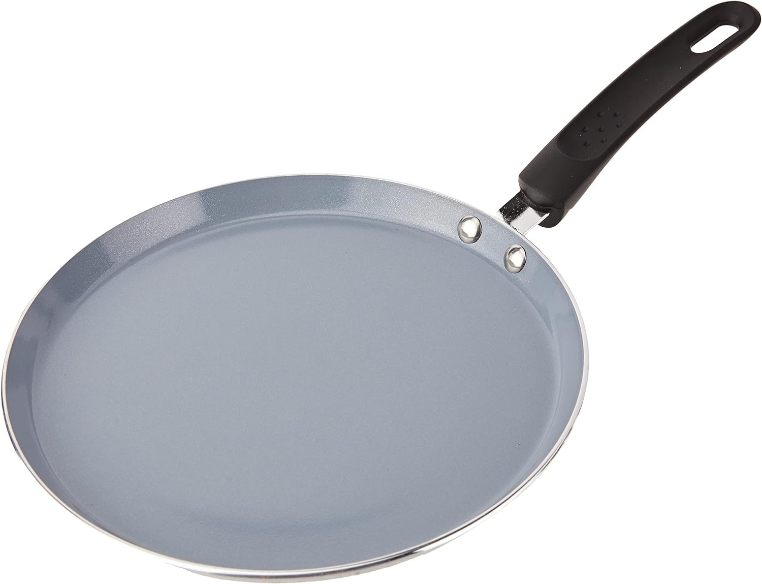 MCCPCER24 Eco Induction Crepe / Pancake Pan with Healthier Chemical Non Stick, Aluminium / Iron, Black / Blue, 24 cm
