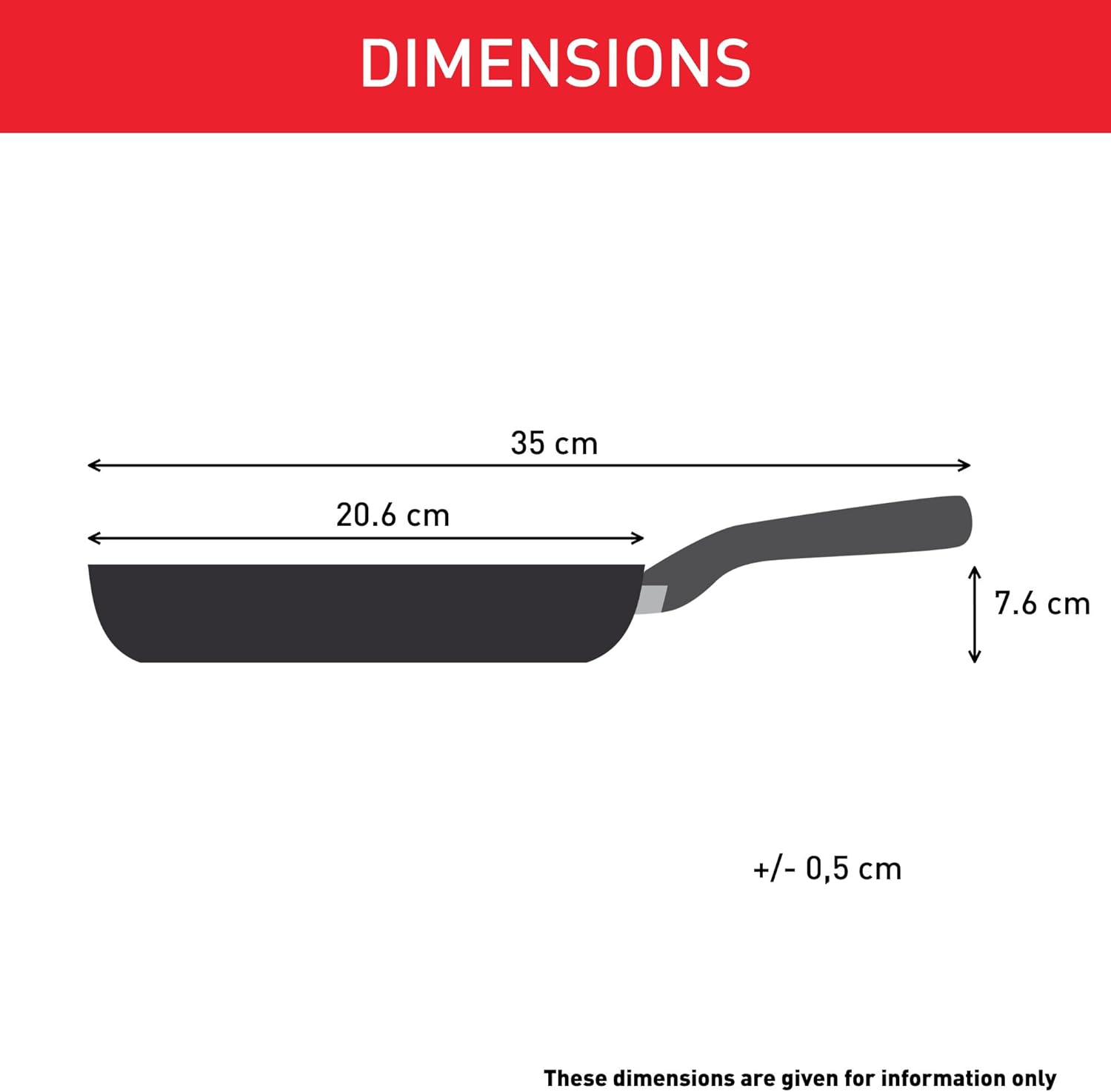 Titanium Essential Frying Pan 20 cm, Non-Stick Coating, Metal Safe, Compatible with All Hobs Except Induction, Flawless Glide, Everyday Use, B9410244