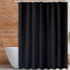 Shower Curtain for Bathroom, Water and Mould Resistant PEVA Bathroom Curtain with Grommets & 12 Hooks, Machine Washable, 180 x 180 cm (71 x 71 Inch), Black