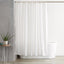 Shower Curtain, Water and Mould Resistant Fabric Bathroom Curtain with Grommets & Hooks, Machine Washable, 180 x 200 cm, White