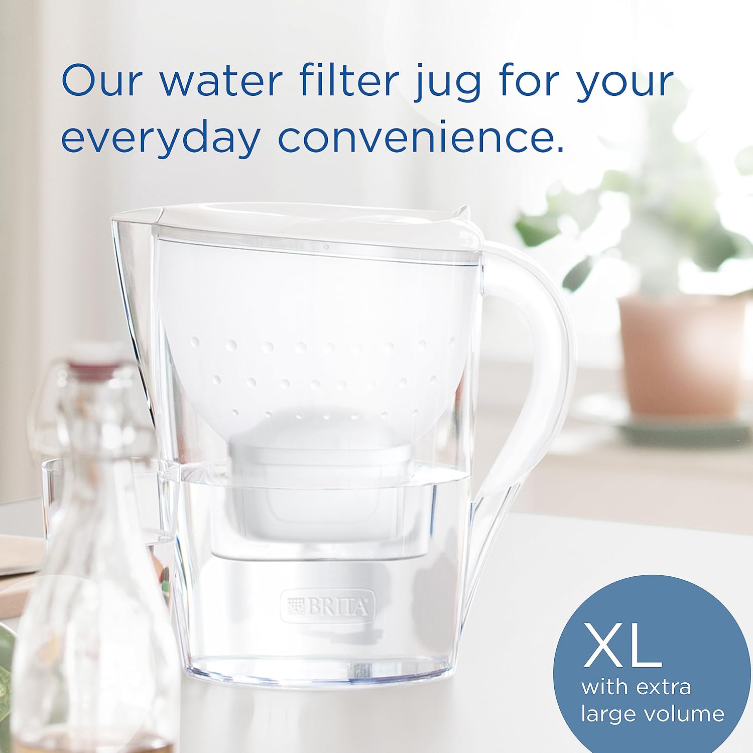 Marella XL Water Filter Jug White (3.5L) incl. 1x MAXTRA PRO Pure Performance cartridge - large-volume jug with digital LTI and Flip-Lid - now in sustainable Smart Box packaging Secondary image