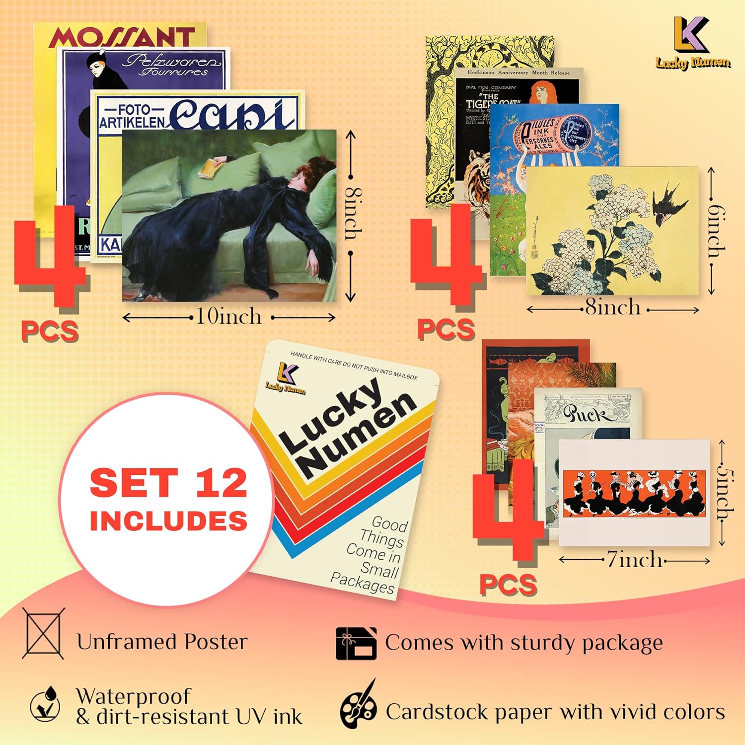 Vintage Gallery Wall Art Prints Set - 12 Eclectic Wall Decor, Home Decor, Christmas Decor, French Country Theme - Maximalist Wall Art (8x10 UNFRAMED) Secondary image