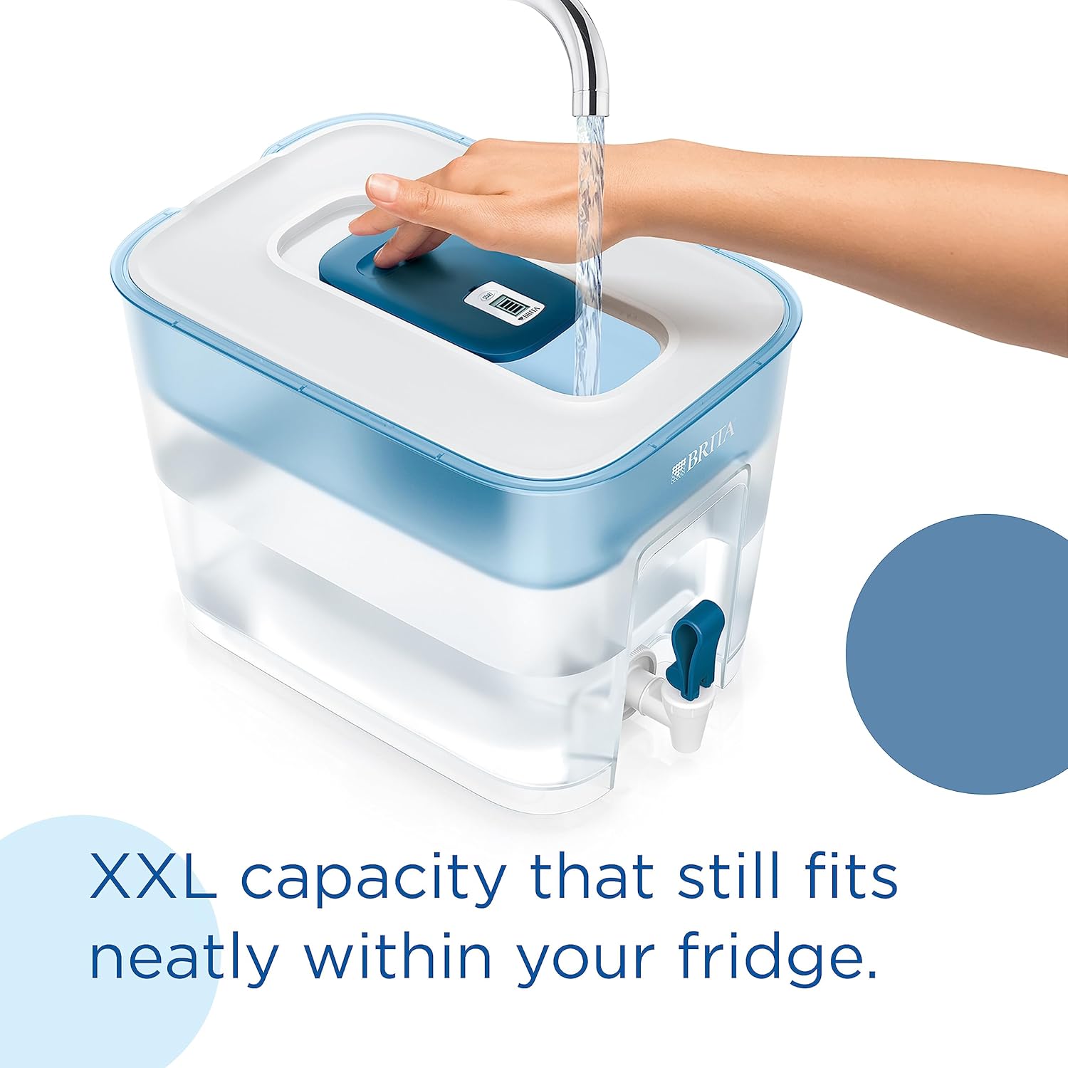 Flow XXL Water Filter Tank (8.2L) incl. 1x MAXTRA PRO Pure Performance cartridge - fridge-fitting dispenser for families and offices - now in sustainable Smart Box packaging Secondary image