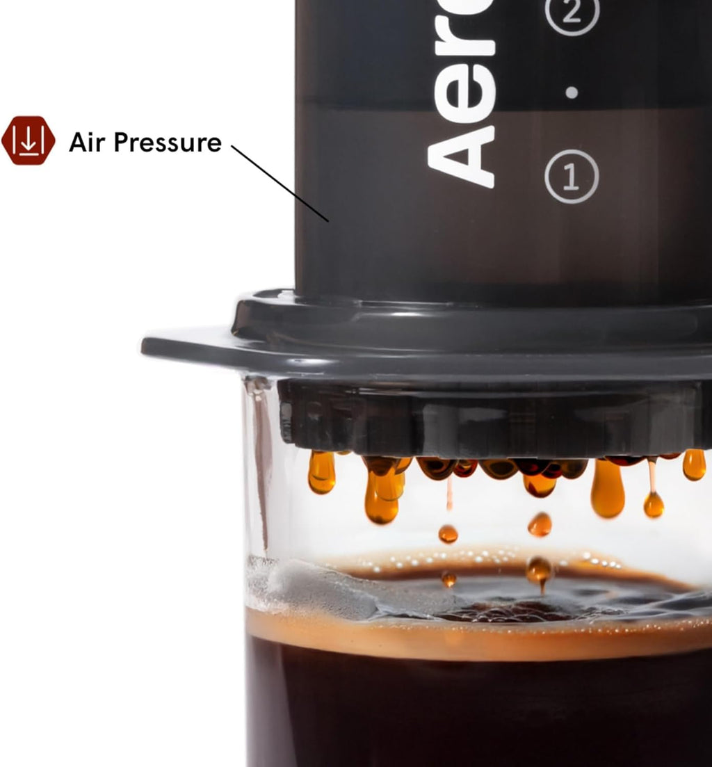 Original Coffee and Espresso-style Maker, Barista Level Portable Coffee Maker with Chamber, Plunger, & Filters, Quick Coffee and Espresso Maker
