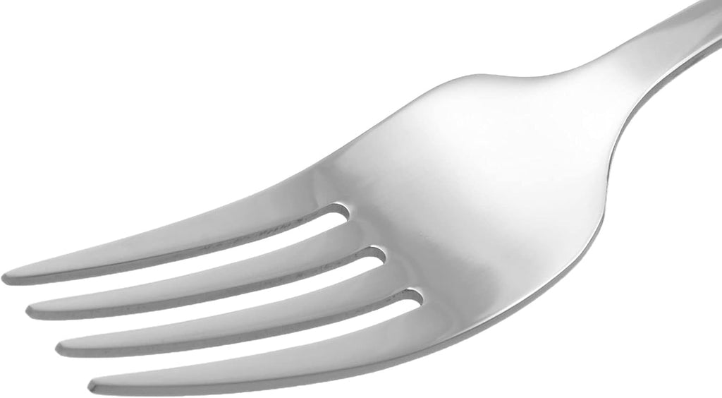 Stainless Steel Dinner Forks with Round Edge, Dishwasher Safe, Pack of 12, Silver