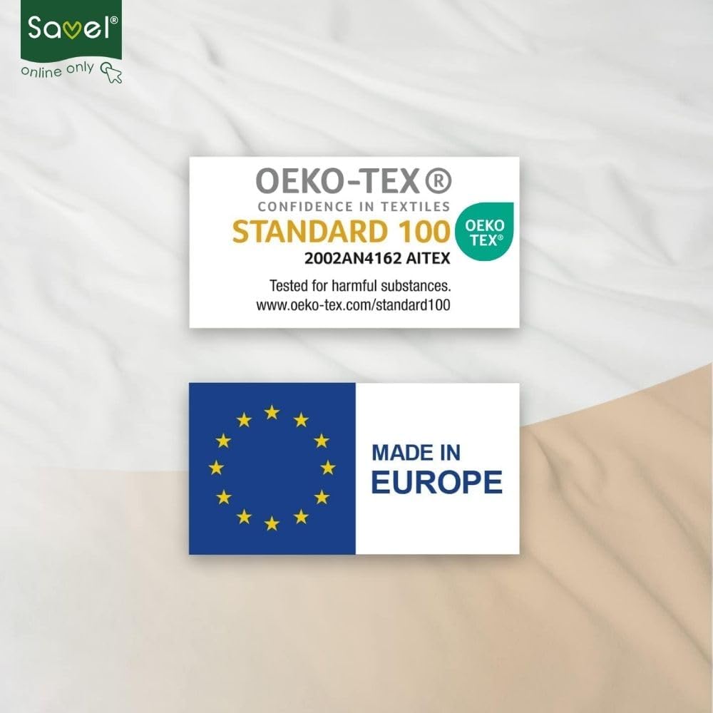 Mattress Encasement (135x190/200cm) Double Bed Size | Noiseless, Elastic and Adjustable Mattress Protector | White