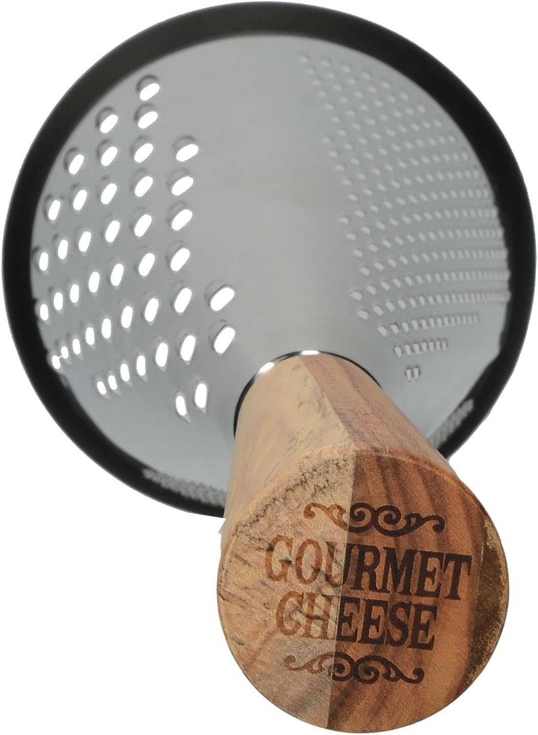 MasterClass Gourmet Cheese Small Vintage-Style Conical Cheese Grater with Wooden Handle, 11 x 11 x 28 cm (4.5'' x 4.5'' x 11'')
