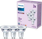 LED Classic Spot Light Bulb 3 Pack [Cool White 4000K - GU10] 35W, Non Dimmable. for Home Indoor Lighting