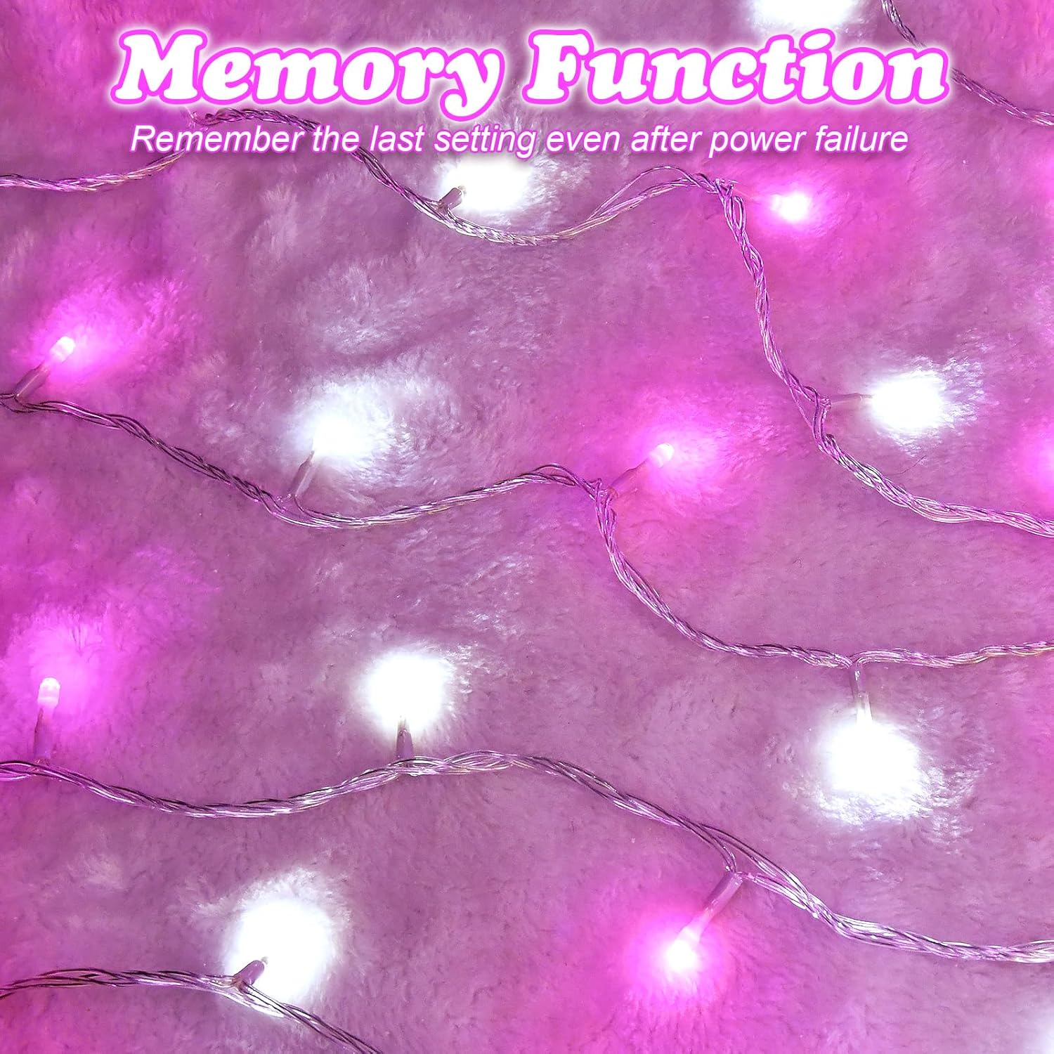 Pink Christmas Lights 200 LED Pink Fairy Lights for Bedroom 66Ft/20M with Timer IP44 Waterproof String Lights Mains Powered for Christmas Decorations, Bedroom Decor, Pink&White