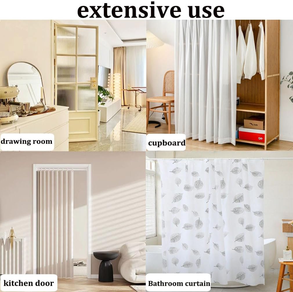 Shower Curtain for Bathroom, 100% PEVA Waterproof Anti-Mould Proof Resistant | Quick-Drying | Washable Bathroom Curtain | Includes 12 Pcs Curtain Hooks | 180 x 180 cm (71 x 71 Inch) | Foliage