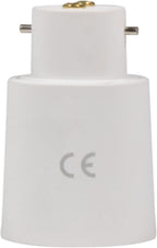 Lamp Socket Converter | B22 to E27 Fitting | Bayonet to Edison E27 Adapter | Light Bulb Socket Converter | Lamp Bulb Adapter for LED, Halogen, CFL | UK Standard